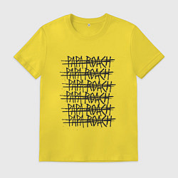 Футболка хлопковая мужская Paparoach Gaps, цвет: желтый