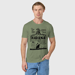 Футболка хлопковая мужская Havana Cuba, цвет: авокадо — фото 2