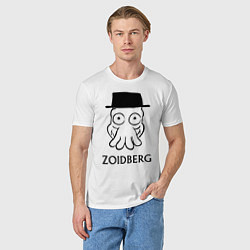 Футболка хлопковая мужская Zoidberg, цвет: белый — фото 2