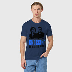 Футболка хлопковая мужская Knockin on heaven's door, цвет: тёмно-синий — фото 2