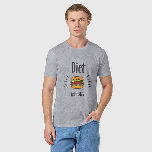 Мужская футболка Diet. Not Today / Меланж – фото 3