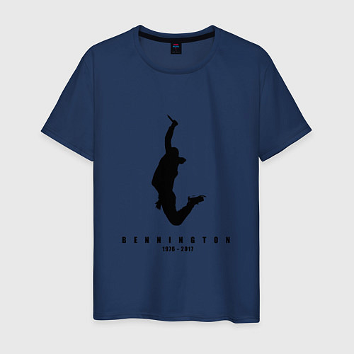 Мужская футболка Chester Bennington / Тёмно-синий – фото 1