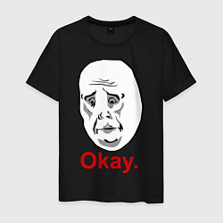 Футболка хлопковая мужская Okay (Окей), цвет: черный