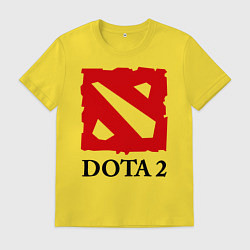 Футболка хлопковая мужская Dota 2: Logo, цвет: желтый