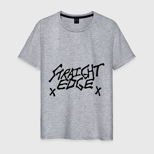 Мужская футболка Straight Edge XX / Меланж – фото 1