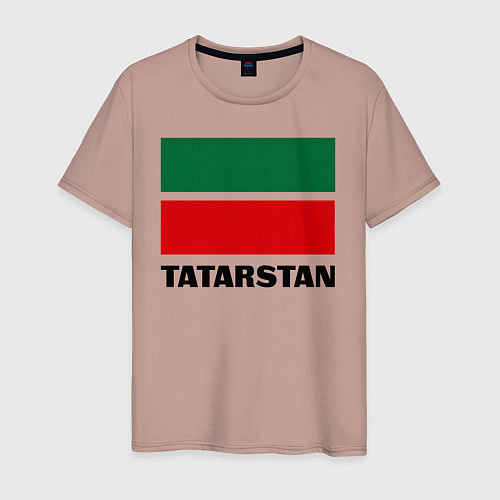 Мужская футболка Флаг Татарстана / Пыльно-розовый – фото 1