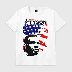Футболка хлопковая мужская Mike Tyson: USA Boxing, цвет: белый