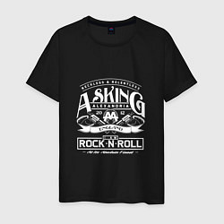 Футболка хлопковая мужская Asking Alexandria: Rock'n'Roll, цвет: черный