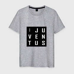 Футболка хлопковая мужская Juventus FC: Black Collection цвета меланж — фото 1