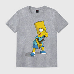 Футболка хлопковая мужская Bart Bully, цвет: меланж