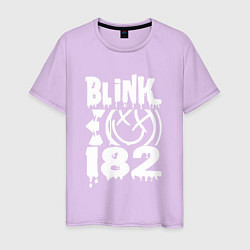 Футболка хлопковая мужская Blink-182 цвета лаванда — фото 1