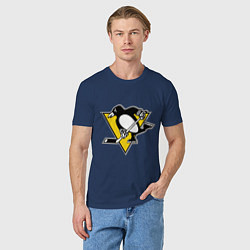 Футболка хлопковая мужская Pittsburgh Penguins: 10, цвет: тёмно-синий — фото 2