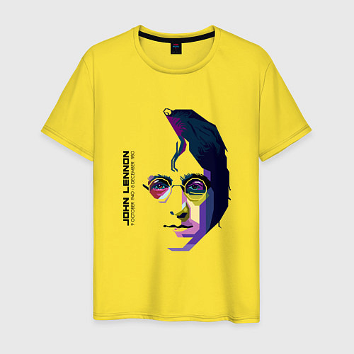 Мужская футболка John Lennon: Techno / Желтый – фото 1