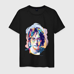 Футболка хлопковая мужская John Lennon: Art, цвет: черный