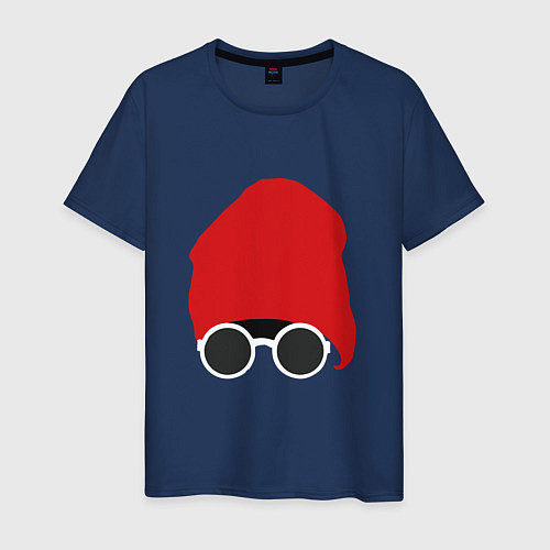 Мужская футболка TOP Glasses / Тёмно-синий – фото 1