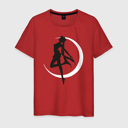 Мужская футболка Луна / Красный – фото 1