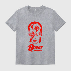 Футболка хлопковая мужская Дэвид Боуи, цвет: меланж