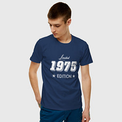 Футболка хлопковая мужская Limited Edition 1975 цвета тёмно-синий — фото 2