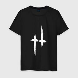 Футболка хлопковая мужская Hunt: Showdown White Logo, цвет: черный