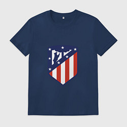 Футболка хлопковая мужская Atletico Madrid, цвет: тёмно-синий