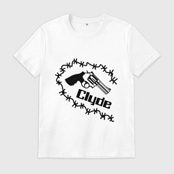 Футболка хлопковая мужская Clyde, цвет: белый