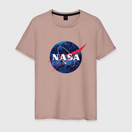 Мужская футболка NASA: Cosmic Logo / Пыльно-розовый – фото 1