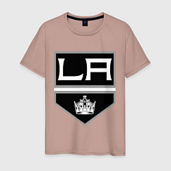 Футболка хлопковая мужская Los Angeles Kings, цвет: пыльно-розовый