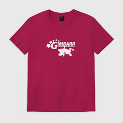 Футболка хлопковая мужская Gimbarr white, цвет: маджента
