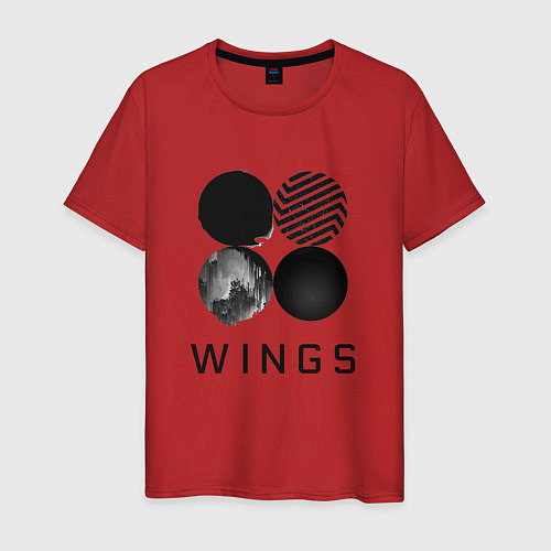 Мужская футболка BTS Wings / Красный – фото 1