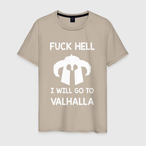 Мужская футболка Fuck Hell / Миндальный – фото 1