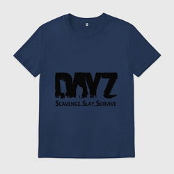 Футболка хлопковая мужская DayZ: Slay Survive, цвет: тёмно-синий