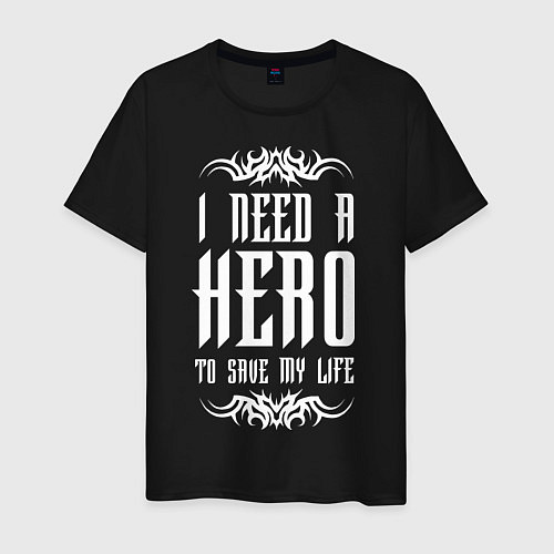 Мужская футболка Skillet: I need a Hero / Черный – фото 1