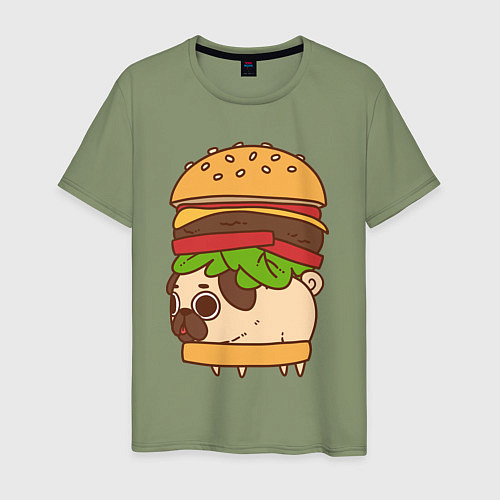 Мужская футболка Мопс-бургер / Авокадо – фото 1