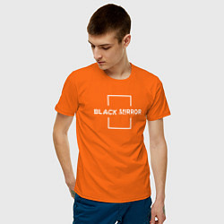 Футболка хлопковая мужская Black Mirror цвета оранжевый — фото 2