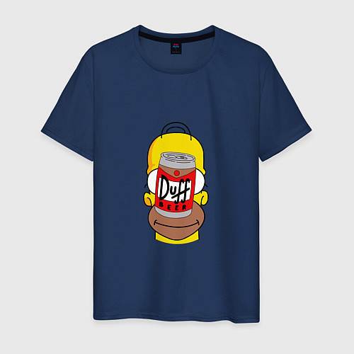 Мужская футболка Duff Homer / Тёмно-синий – фото 1