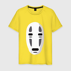 Футболка хлопковая мужская Безликий Бог Каонаси, цвет: желтый