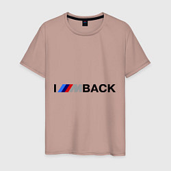 Футболка хлопковая мужская Im back BMW, цвет: пыльно-розовый