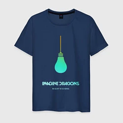 Футболка хлопковая мужская Imagine Dragons: Night Visions, цвет: тёмно-синий