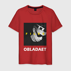 Футболка хлопковая мужская Obladaet Files, цвет: красный