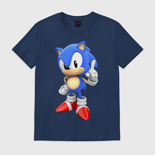 Мужская футболка Classic Sonic / Тёмно-синий – фото 1