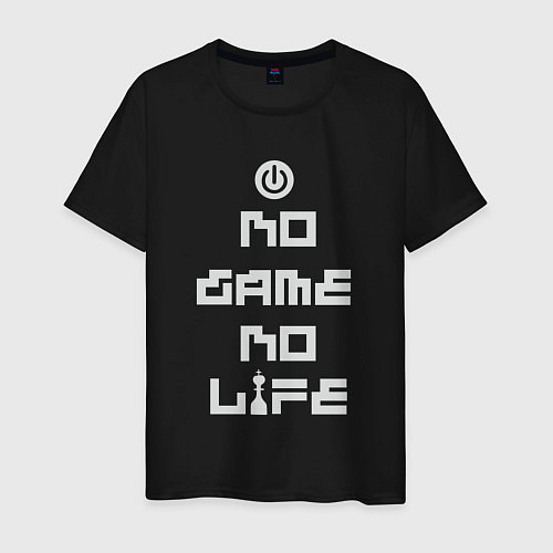 Мужская футболка No game No life / Черный – фото 1