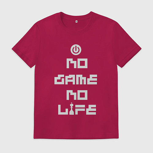 Мужская футболка No game No life / Маджента – фото 1