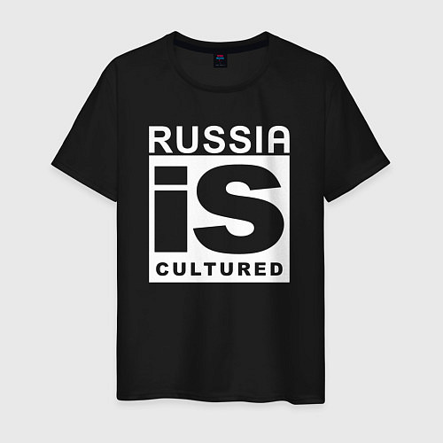 Мужская футболка RUSSIA IS CULTURED / Черный – фото 1