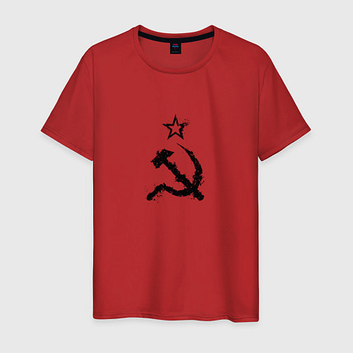 Мужская футболка СССР: Серп и молот / Красный – фото 1