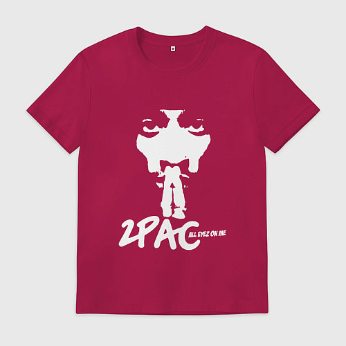 Мужская футболка 2Pac: All Eyez On Me / Маджента – фото 1