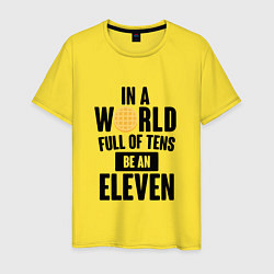 Футболка хлопковая мужская Be A Eleven, цвет: желтый