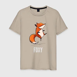 Футболка хлопковая мужская Little Foxy, цвет: миндальный