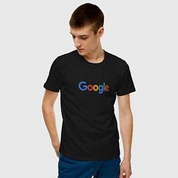 Футболка хлопковая мужская Google цвета черный — фото 2