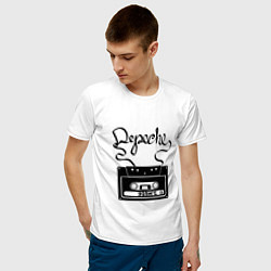 Футболка хлопковая мужская Depeche Mode: Tape, цвет: белый — фото 2