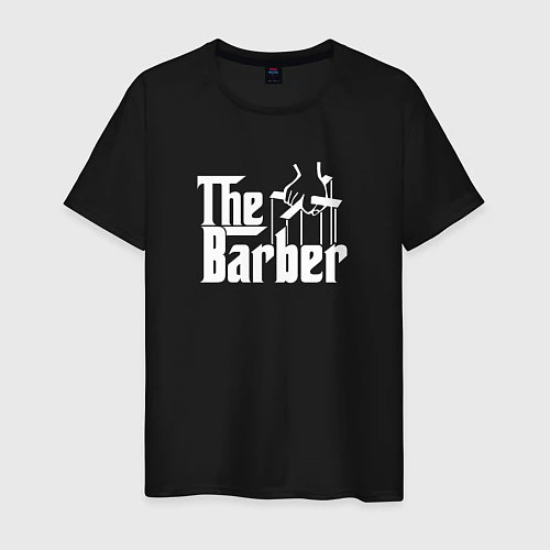 Мужская футболка The Barber Godfather / Черный – фото 1